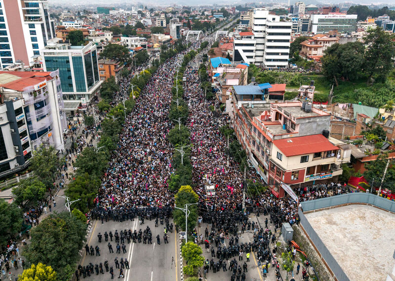 Concentración de manifestantes en protesta